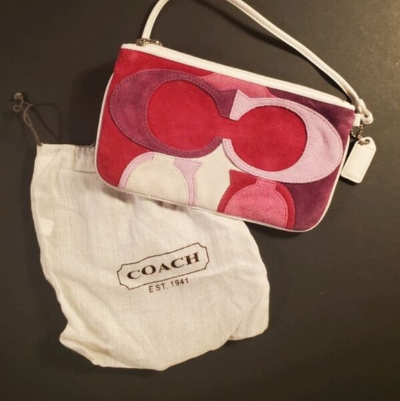 🆕 COACH - SUEDE WRISTLET - Picture 4 of 7